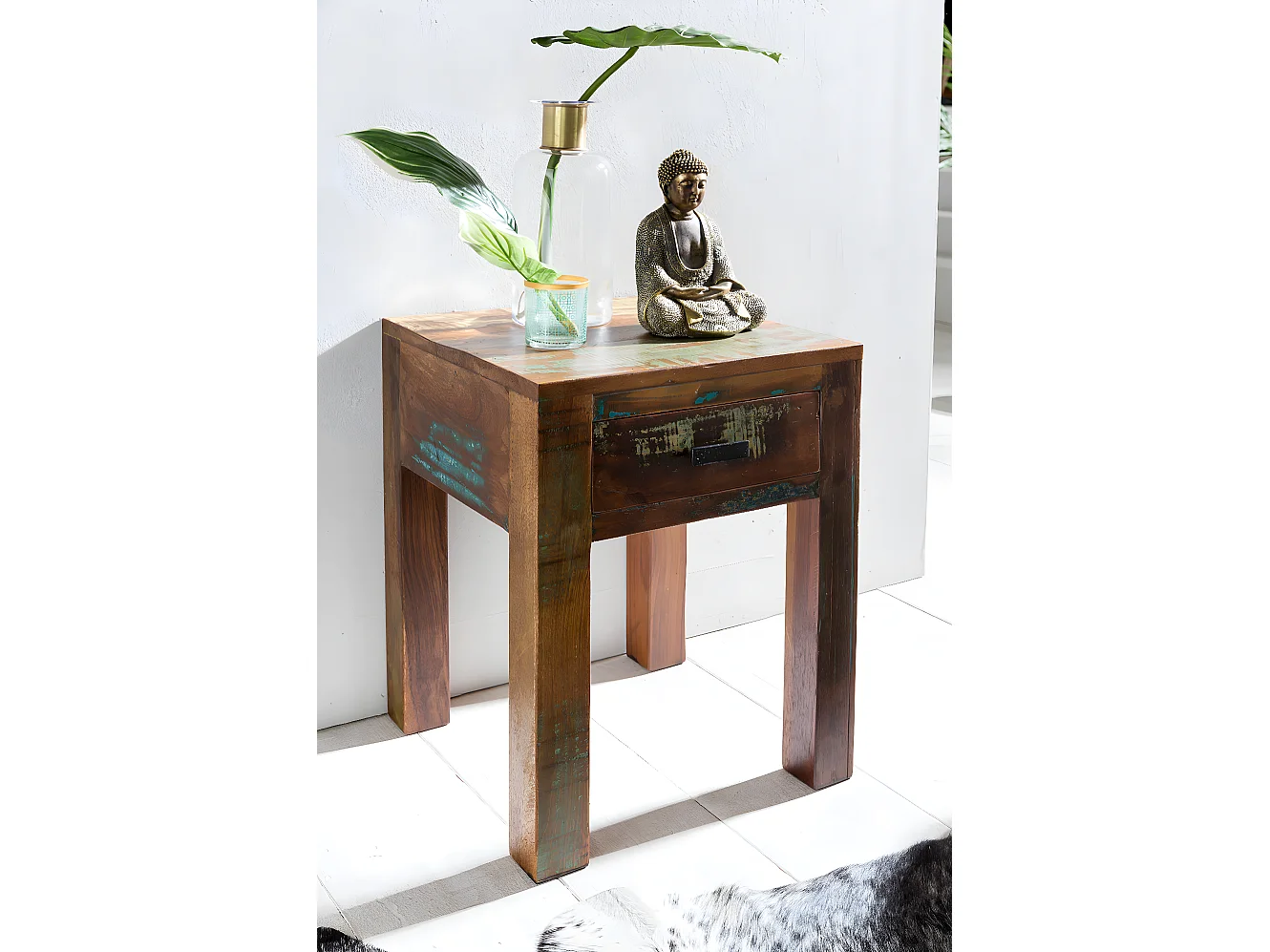 Comodino Letto 40 x 55 x 40 cm da notte Consolle notturna con cassetto