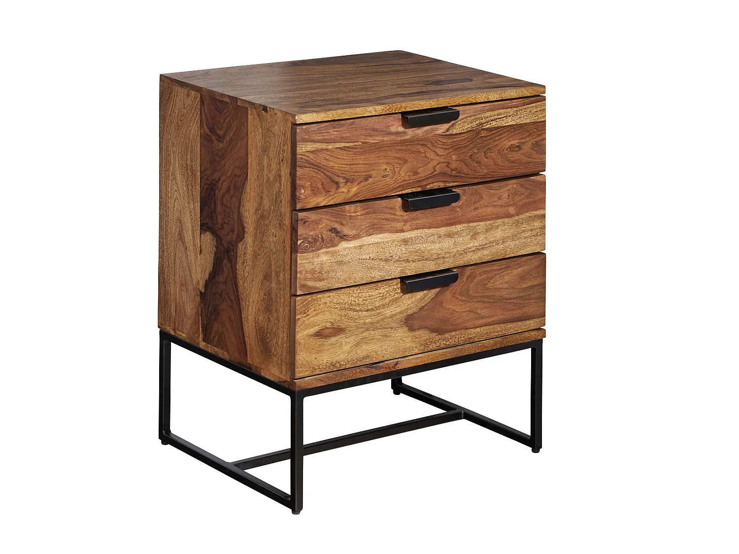 Nachttisch  Nachtkommode Boxspringbett Massivholz 50x40x65 cm Schubladen