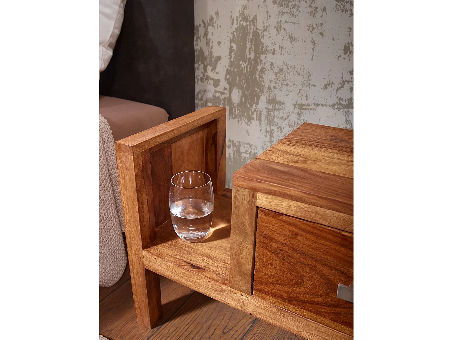 Table de chevet Bois Massif 60x40x30 cm Table de nuit Table d'appoint