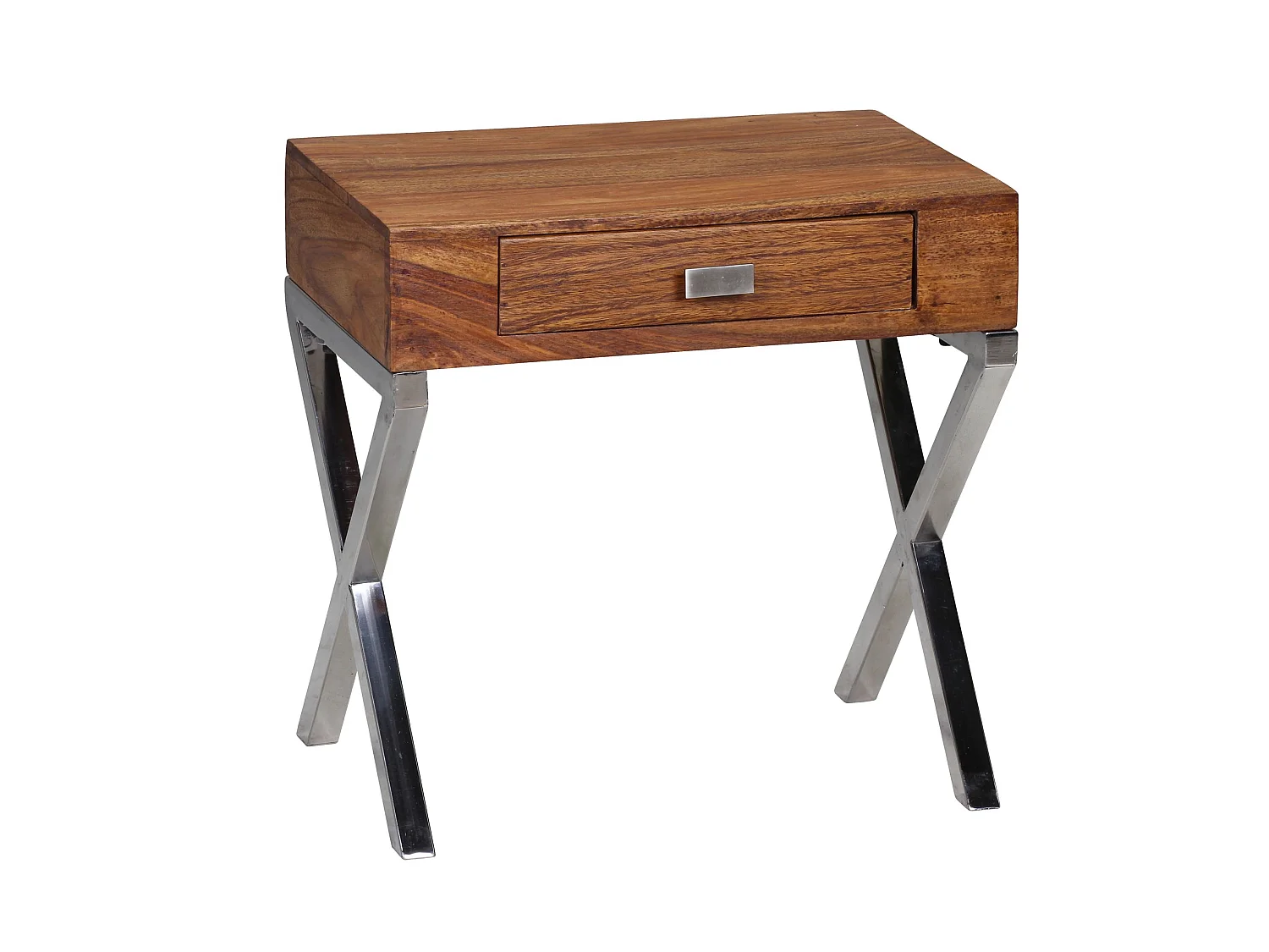 Table de chevet Bois Massif 50x45x45 cm Table nuit Table d'appoint Métal