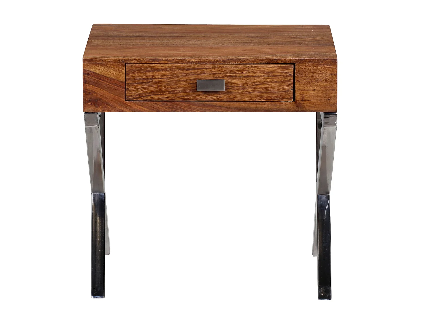 Table de chevet Bois Massif 50x45x45 cm Table nuit Table d'appoint Métal