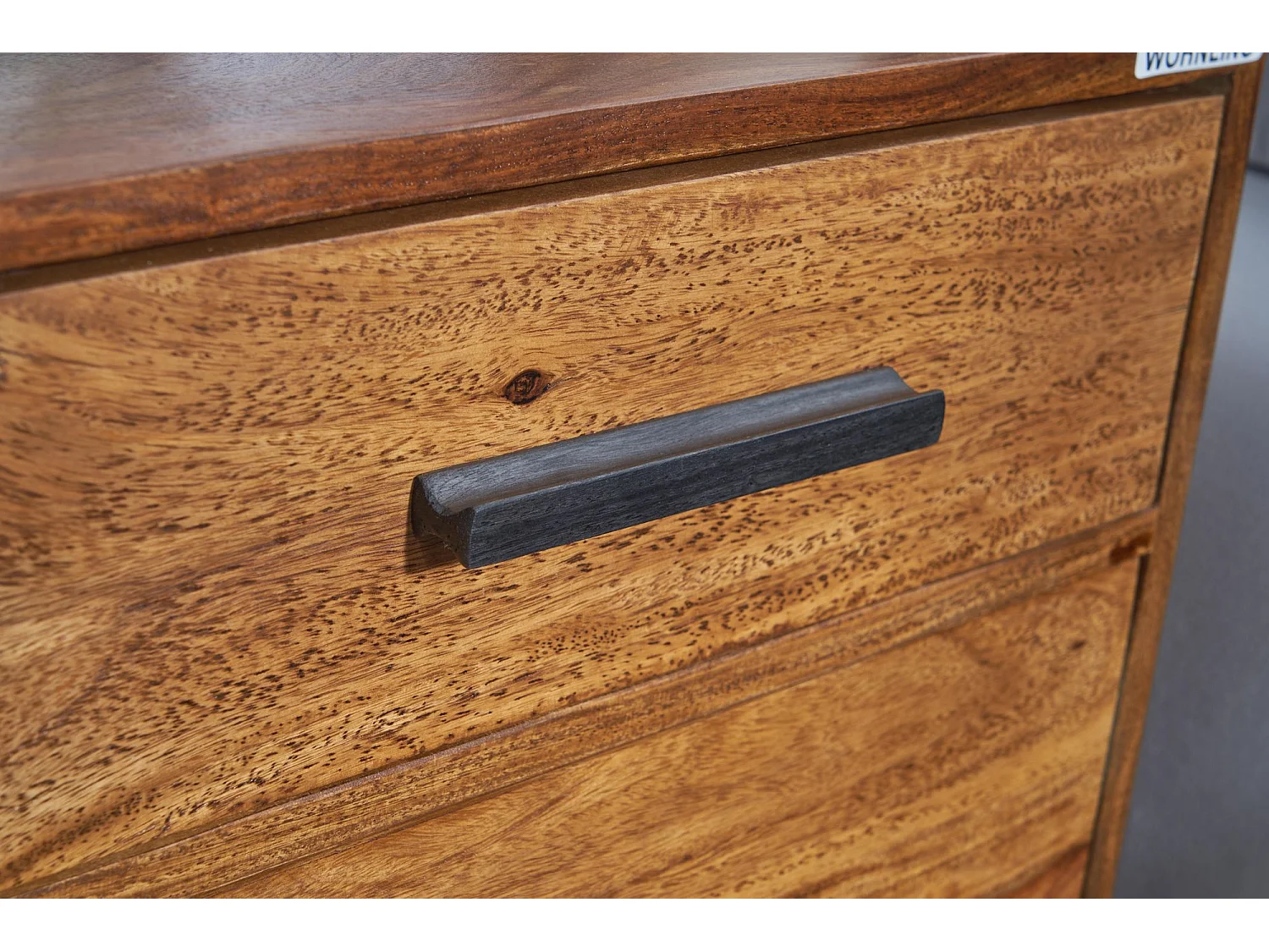 Comodino da Letto 45x35x65 cm Legno Massello Consolle Notturna Alto