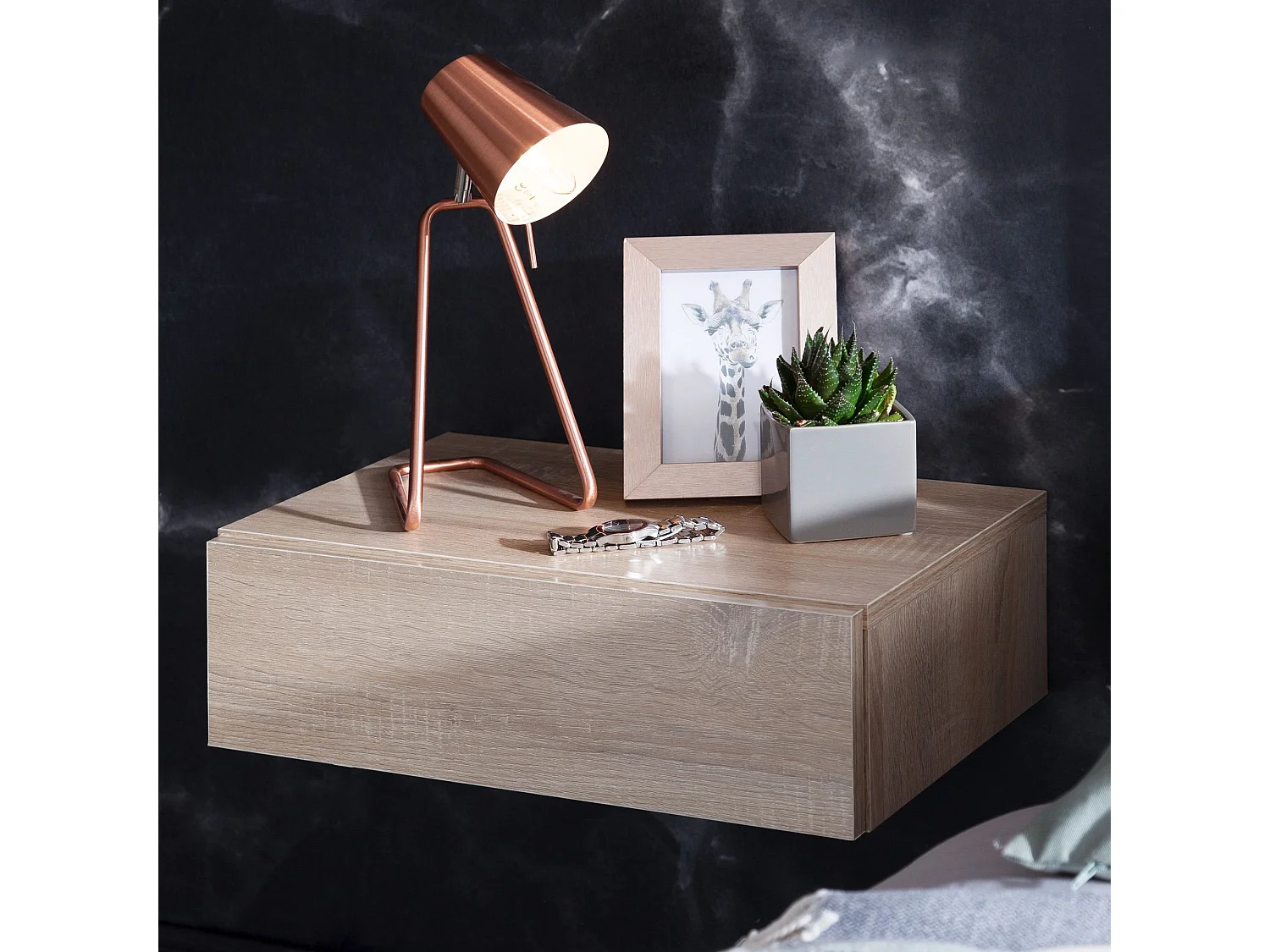 Mensola a muro con comodino a cassetto comodino appeso a muro sospeso