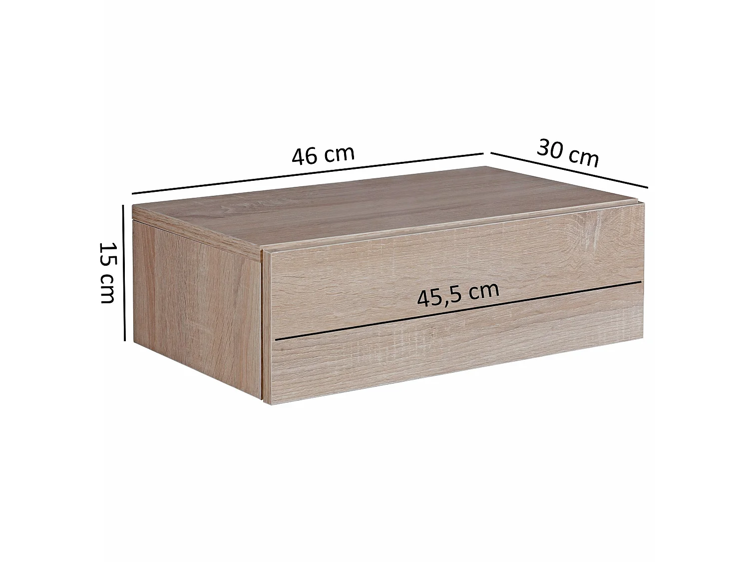 Étagère murale avec tiroir table de chevet table de chevet suspendu panneau mural flottant