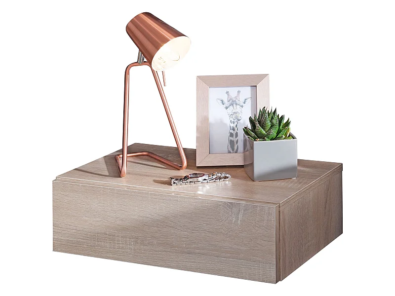 Étagère murale avec tiroir table de chevet table de chevet suspendu panneau mural flottant