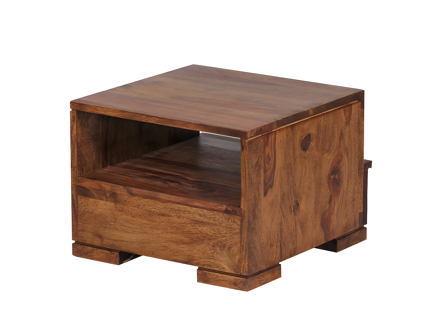 Comodino Letto 40x40cm Legno Massello Consolle Notturna Comodino notte