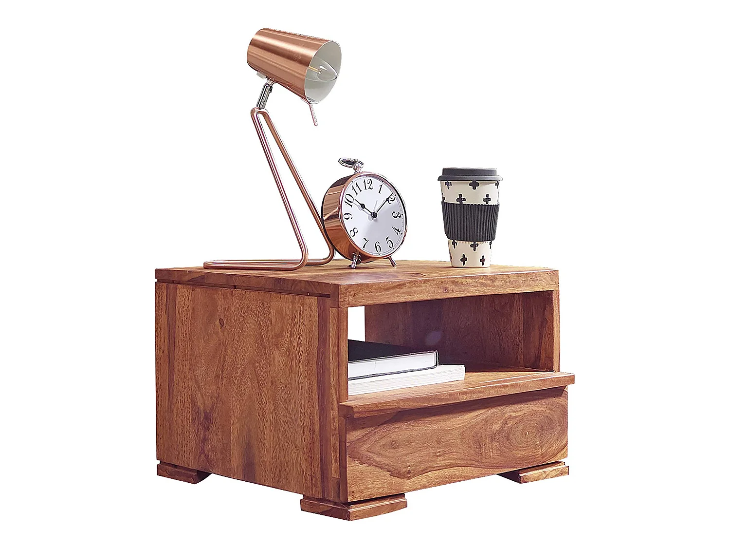 Table de chevet Bois Massif 40x30x40 cm Table de nuit Table d'appoint