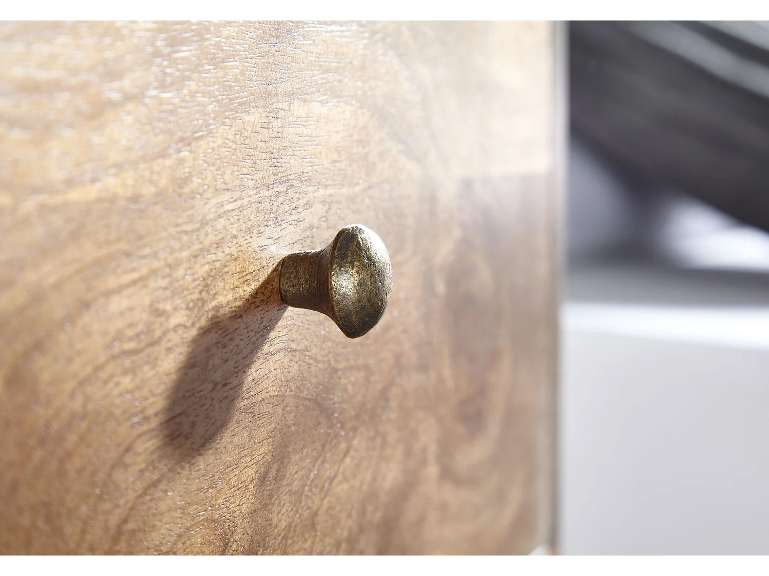 Comodino Letto 40x75,5x35 cm Legno Massello Consolle Notturna Alto