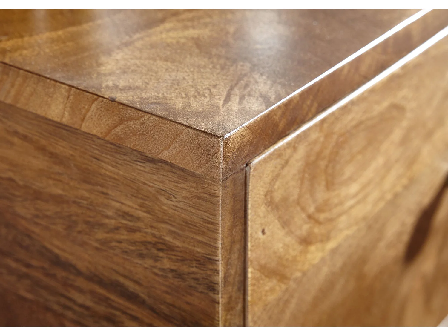 Comodino Letto 40x75,5x35 cm Legno Massello Consolle Notturna Alto