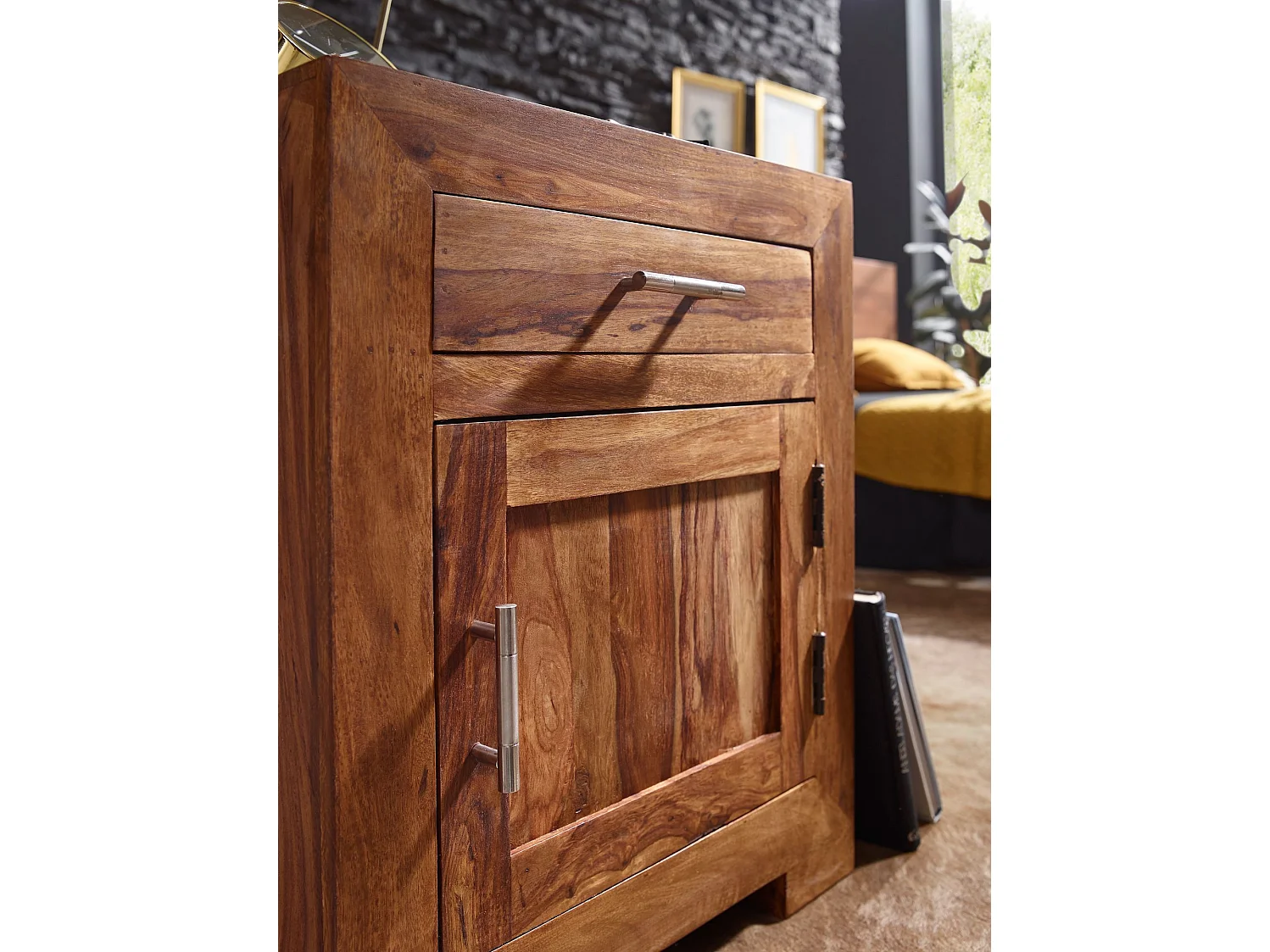 Table de chevet Bois Massif 50x60x40 cm Table de nuit Table d'appoint