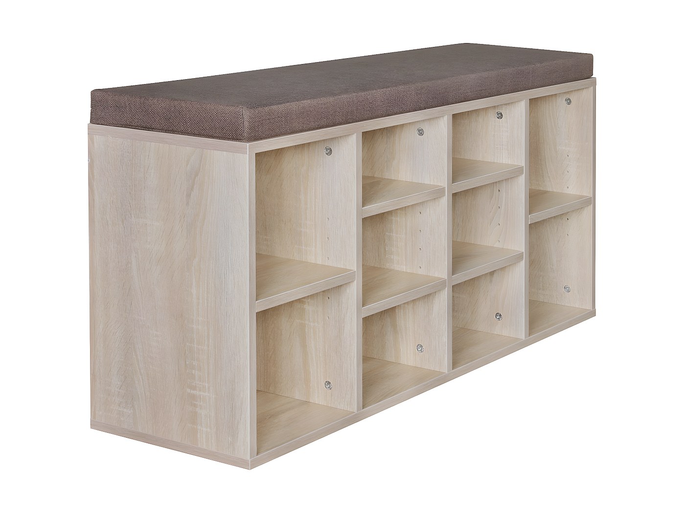 Panca Scarpiera Amber In Quercia Wotan, 100x45x38 Cm, Moderna E Pratica Per L'ingresso