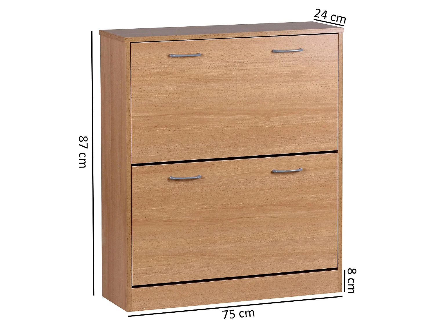 Armadio per Scarpe 75 x 87 x 24 cm Legno Scarpiera da interno Ingresso