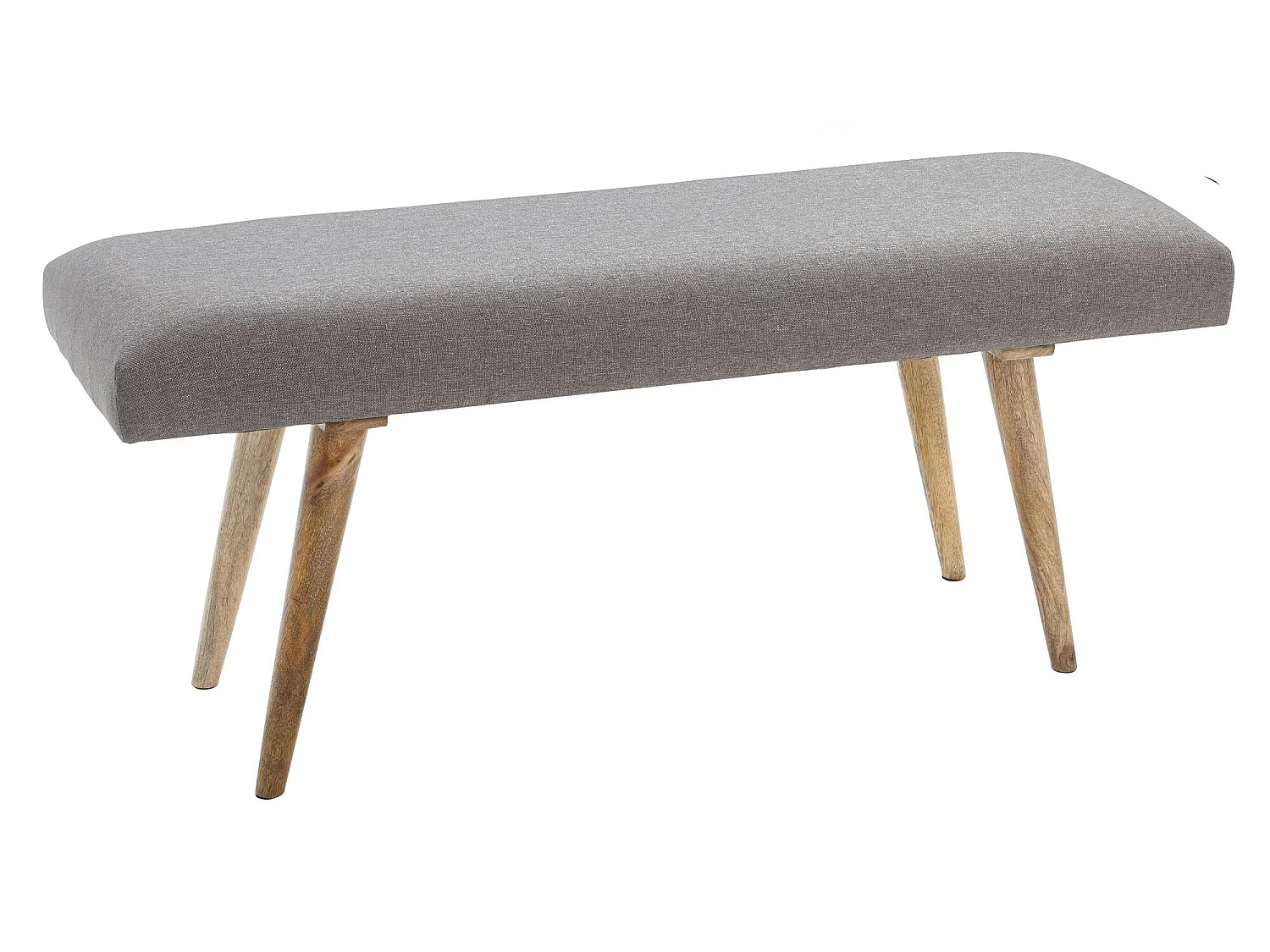 Banc en tissu 117 cm Bois Massif Rembourré Banc Banquette Salle à manger