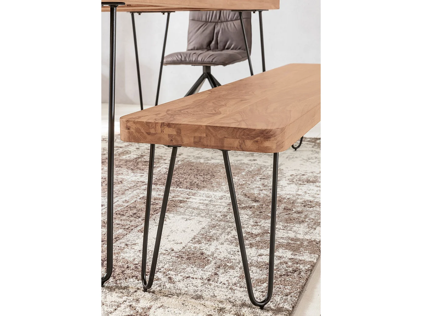 Panchina HARLEM acacia legno massello banco della cucina senza schienale