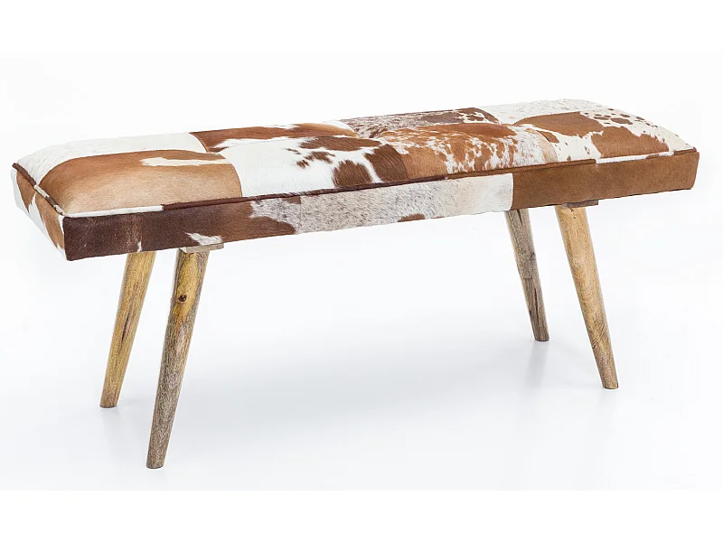 Sitzbank Ziegenfell 120cm Flurbank Polsterbank Design Bank Fell Bettbank