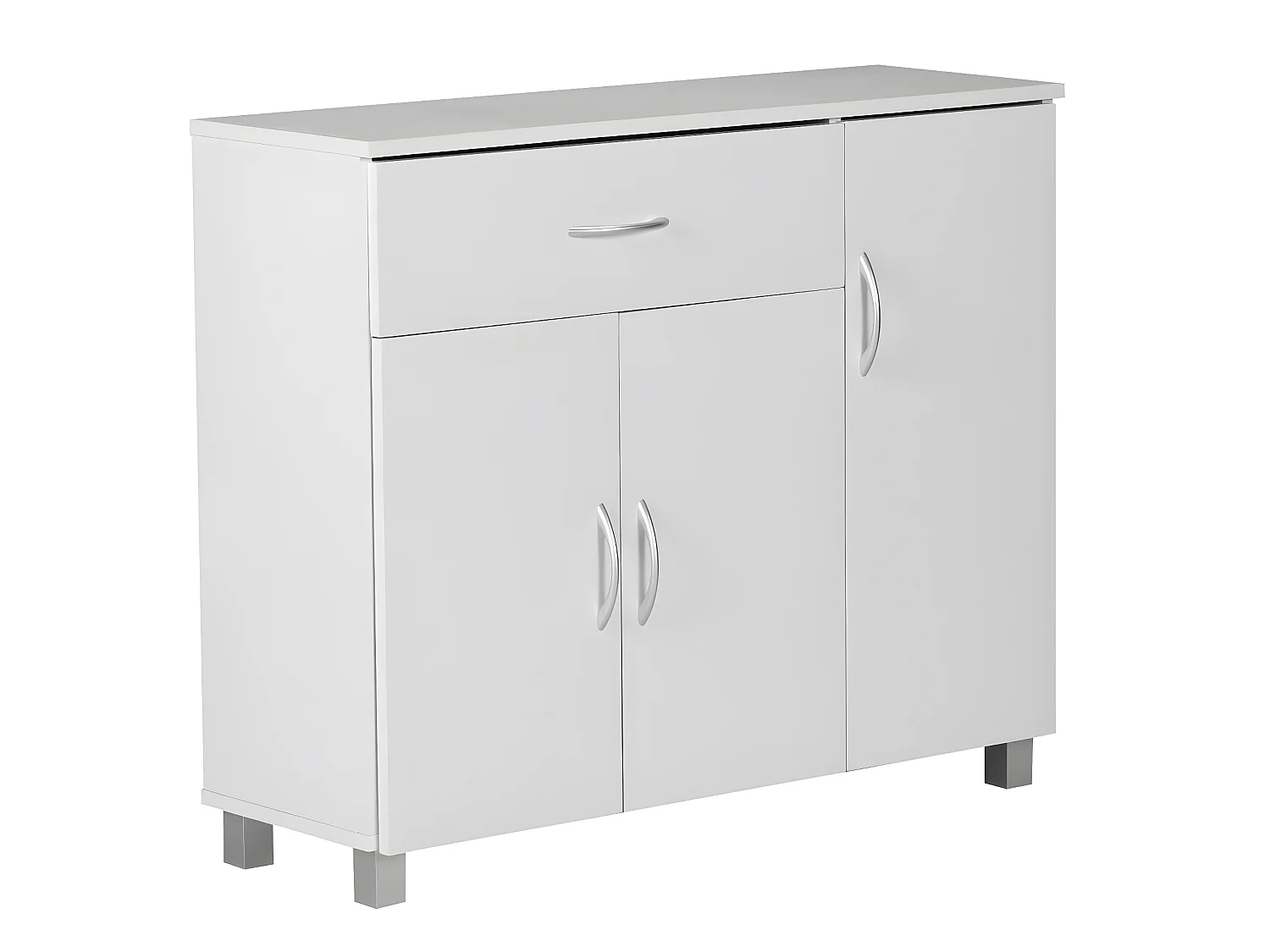 Sideboard 90x75 cm Kommode Anrichte 3 Türen 1 Schublade kleiner Schrank