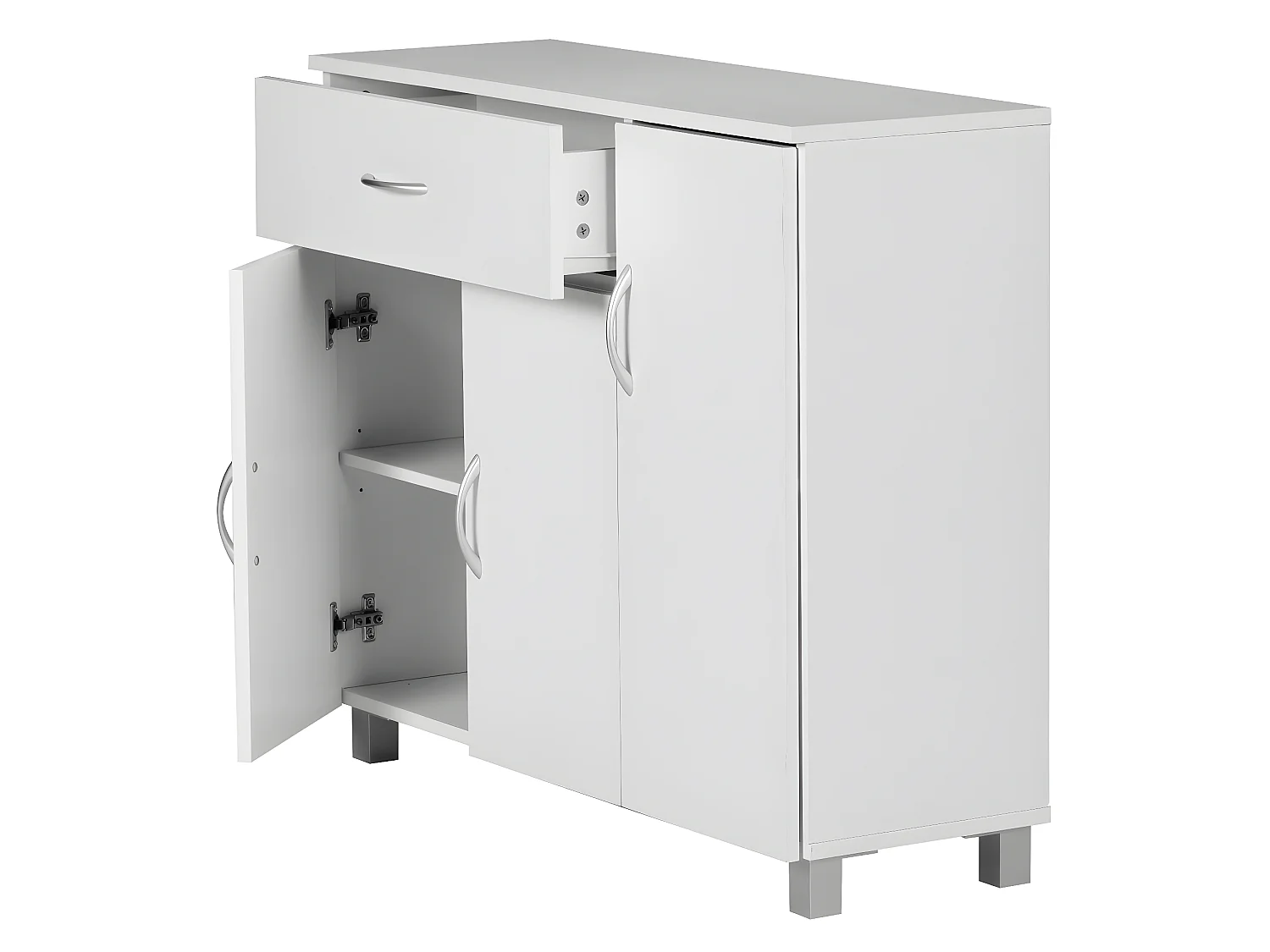 Sideboard 90x75 cm Kommode Anrichte 3 Türen 1 Schublade kleiner Schrank