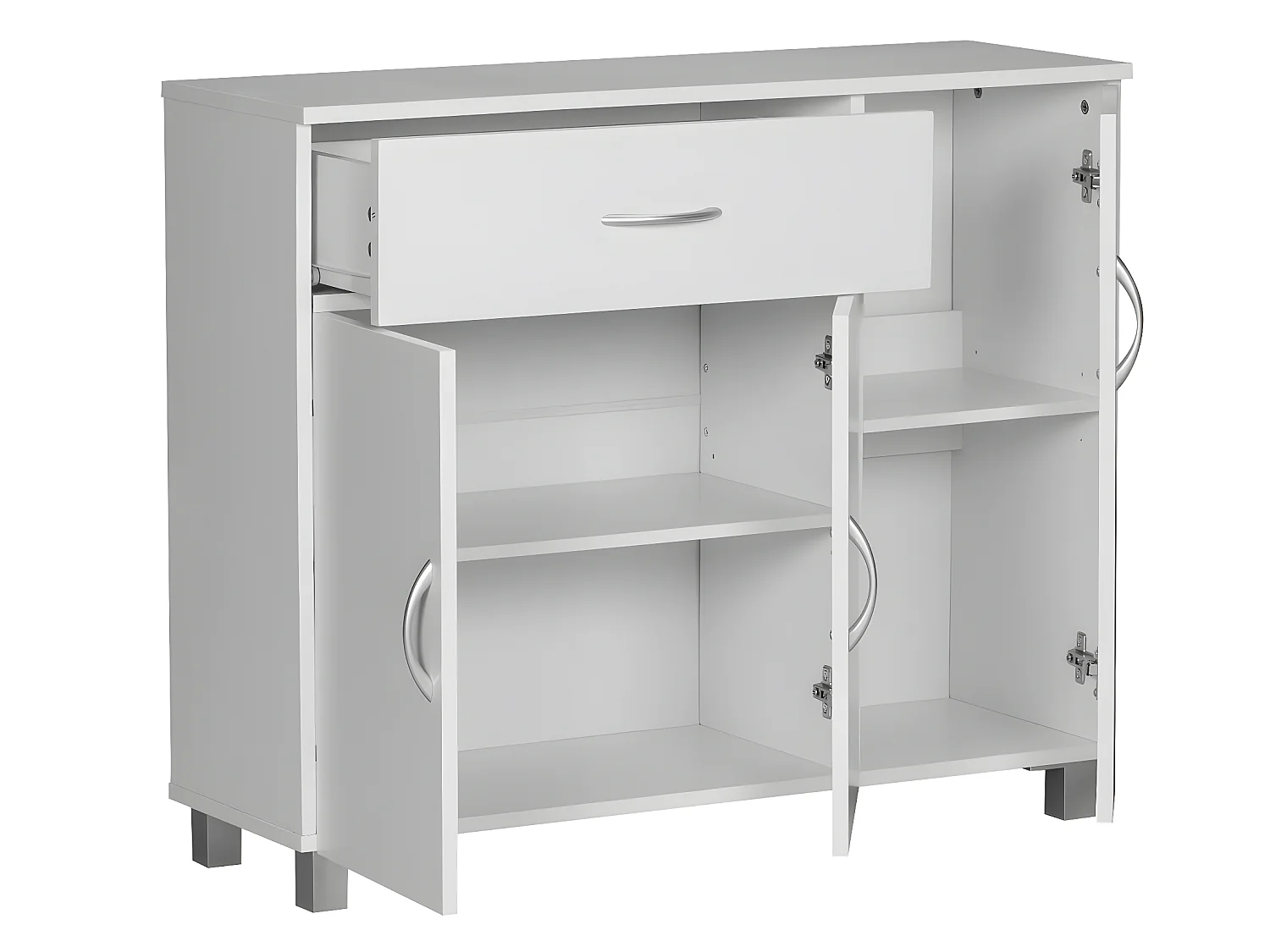 Sideboard 90x75 cm Kommode Anrichte 3 Türen 1 Schublade kleiner Schrank