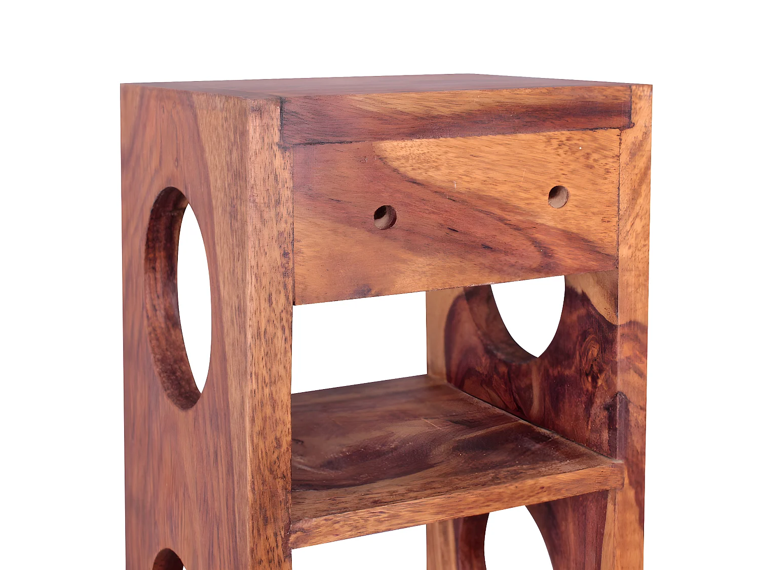 Weinregal Massiv-Holz Regal Wandmontage für 5 Flaschen 70 cm Holzregal