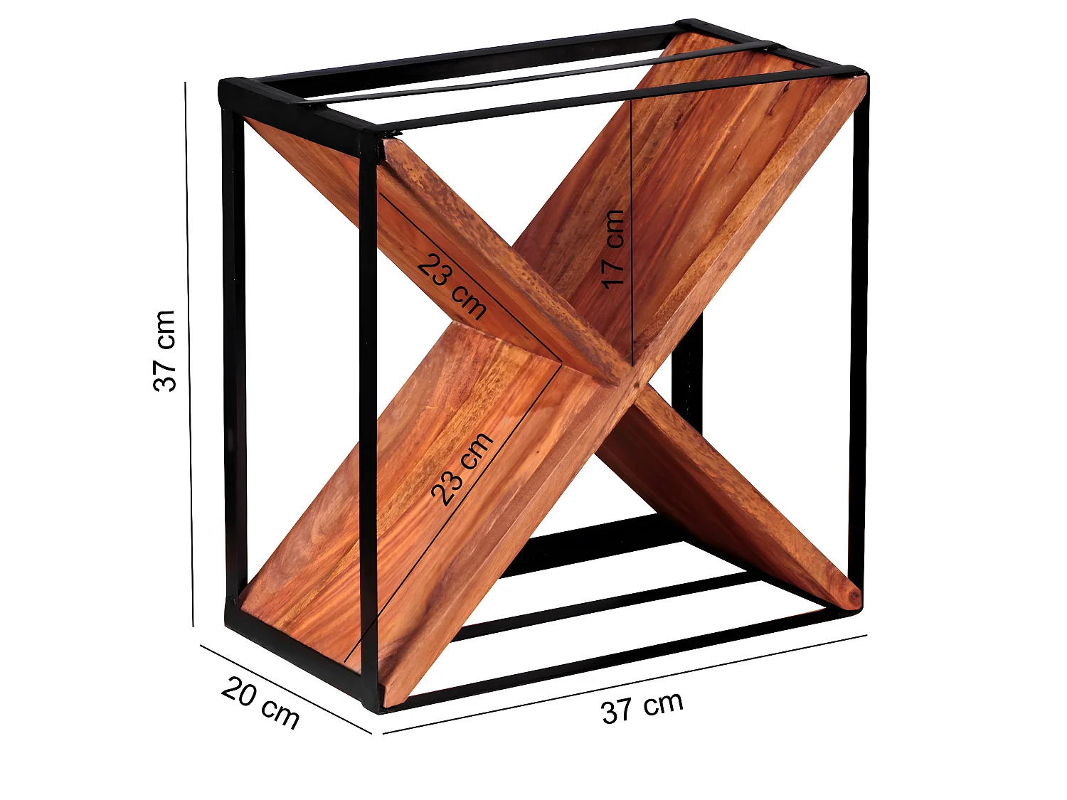 Casier à vin Bois Massif Porte-bouteilles de vin Range bouteilles 37 cm