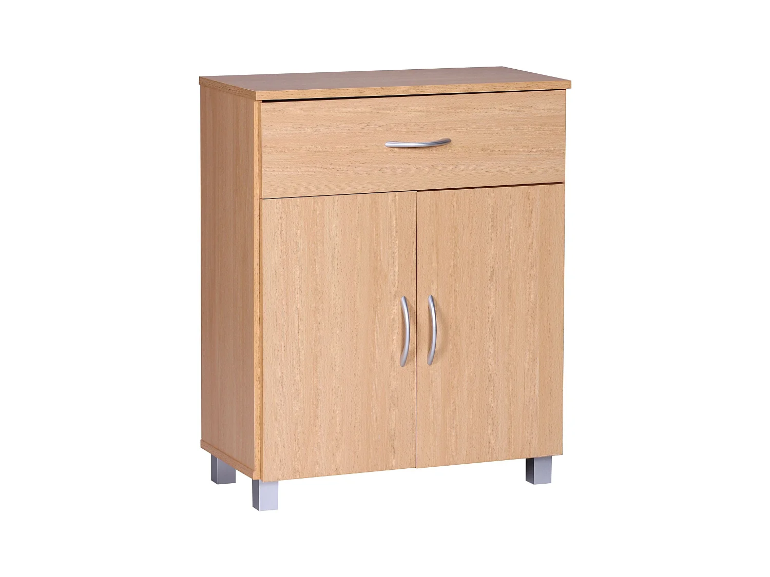 Buffet Commode 60x75x30cm 2 portes et 1 tiroir Bois Étagère fermée