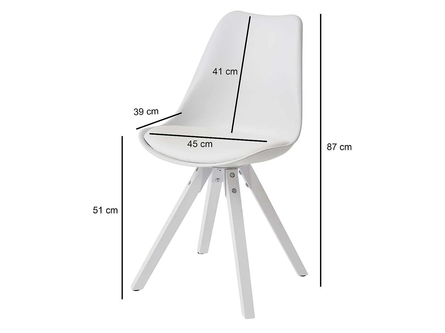 Chaise de Salle à Manger Lot de 2 Scandinave Chaise de Cuisine Design