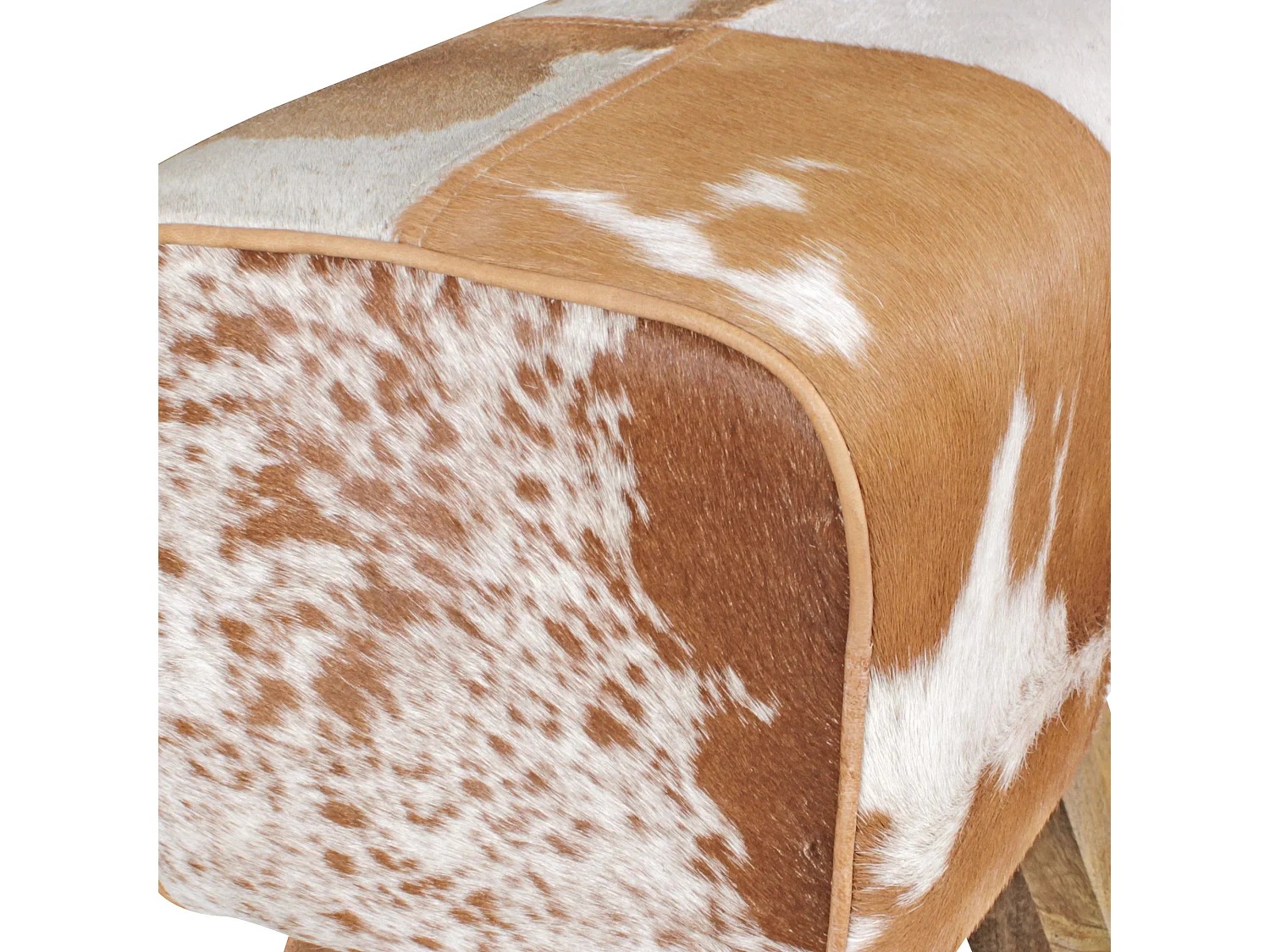 Tabouret Petit 30x47x40 cm Bois Massif Ottoman Rembourré Rétro Séjour