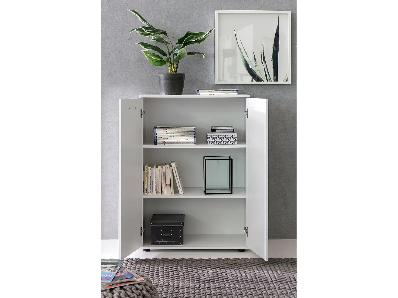 Kommode Anrichte Sideboard Holz Flurschrank mit Türen Flurmöbel Modern