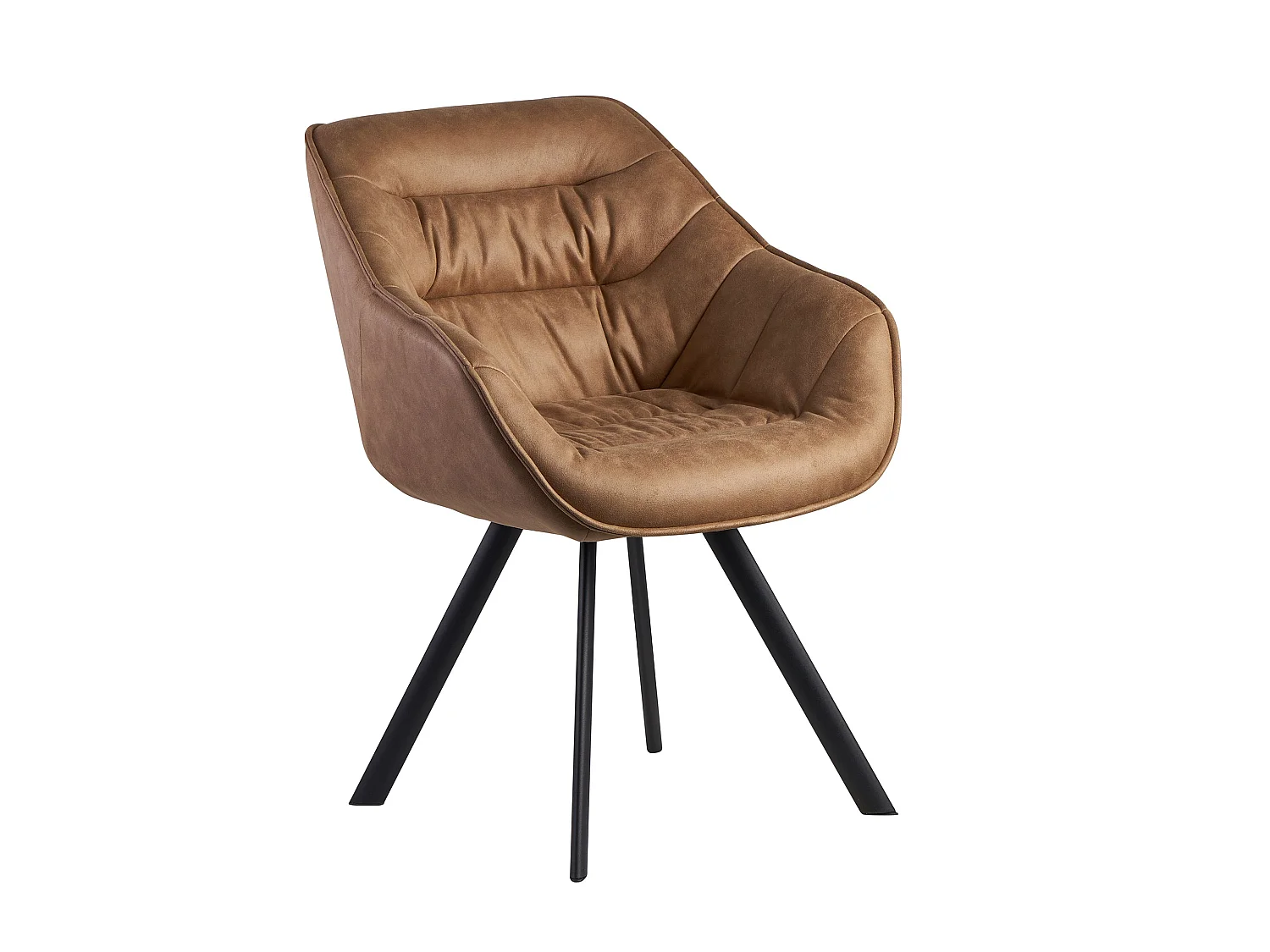 Chaise de Salle à Manger Tissu / Métal Chaise Cuisine Chaise Look Daim