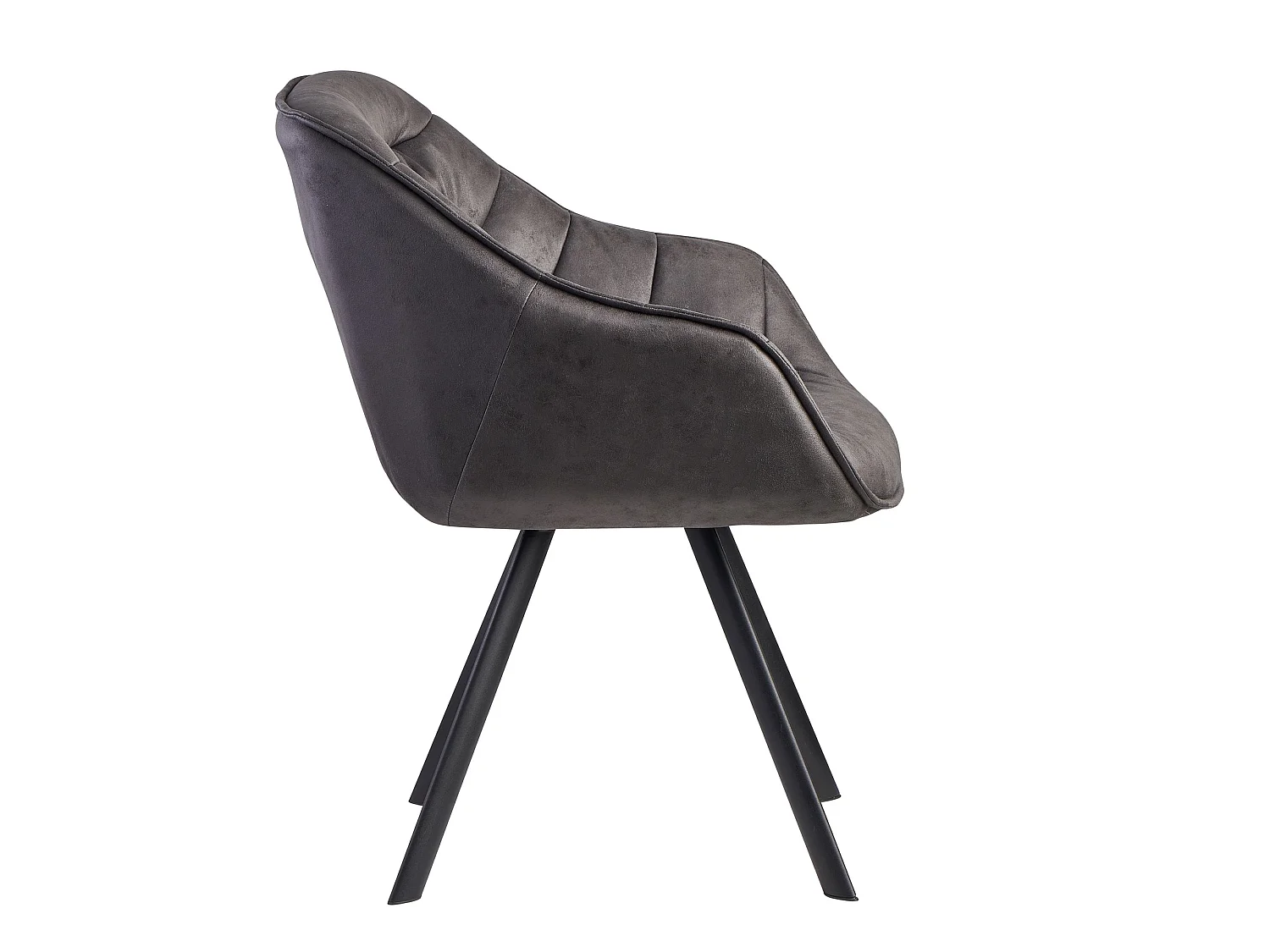 Chaise de Salle à Manger Tissu / Métal Chaise Cuisine Chaise Look Daim