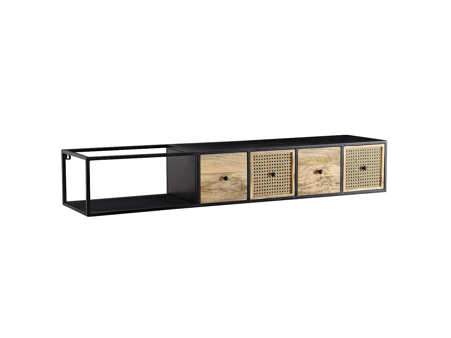 Mobile Porta TV Sospeso 150x25x35 cm Legno Soggiorno Lowboard Rovere