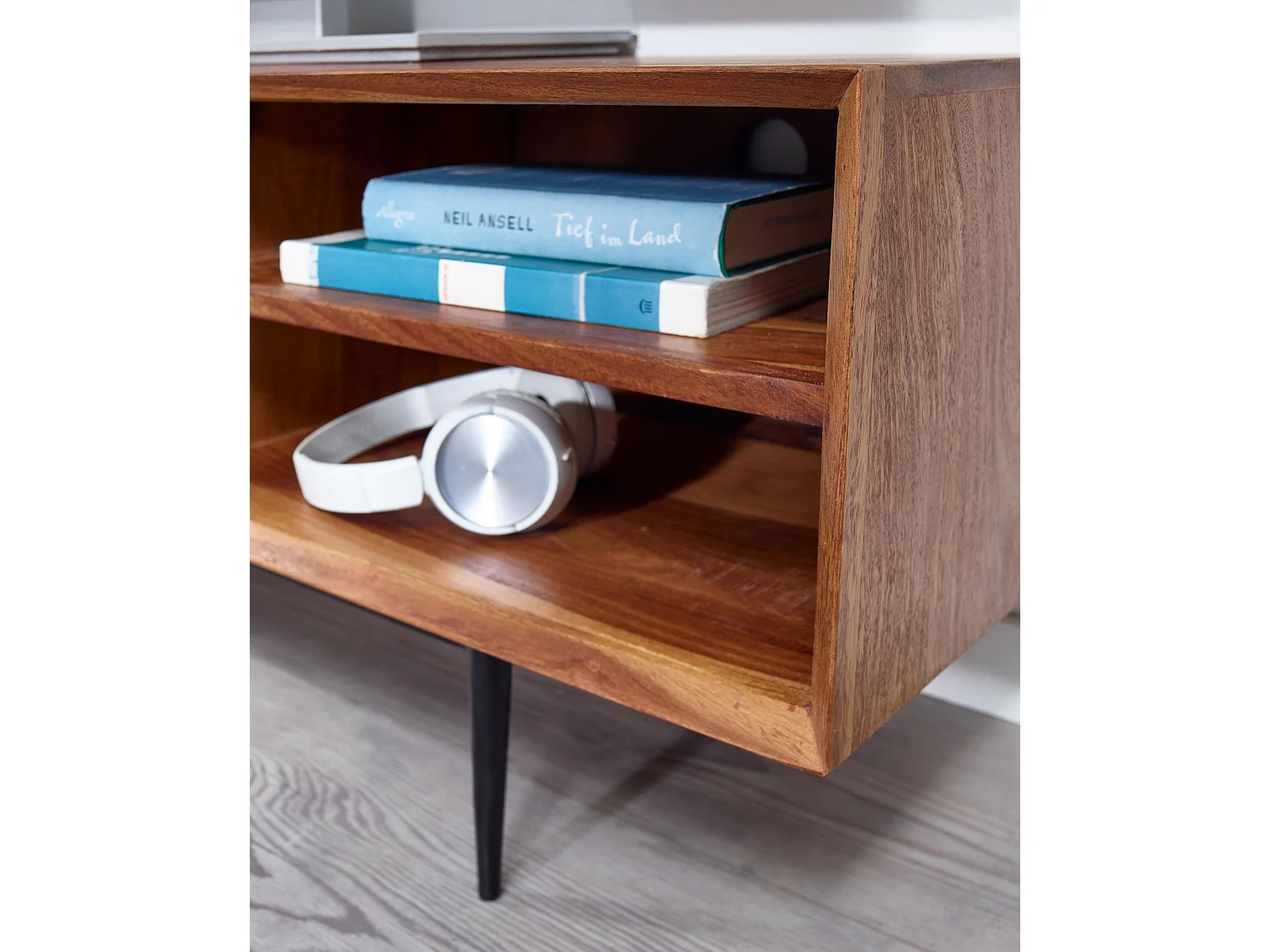 TV Schrank  Lowboard 123x42x35 cm Holz Fernsehkommode Fernsehschrank