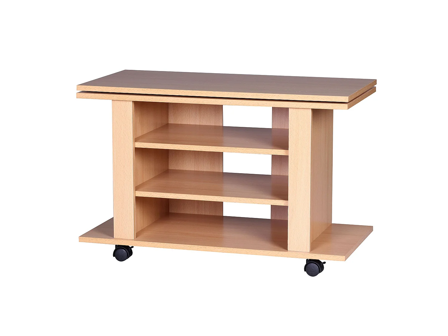 Table de télévision Bois 75x51x38 cm Banc TV Tournant Commode Moderne