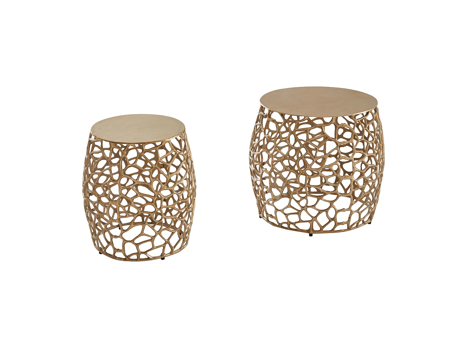 Table d'appoint Lot de 2 Petite Table Basse de Salon Ronde Moderne