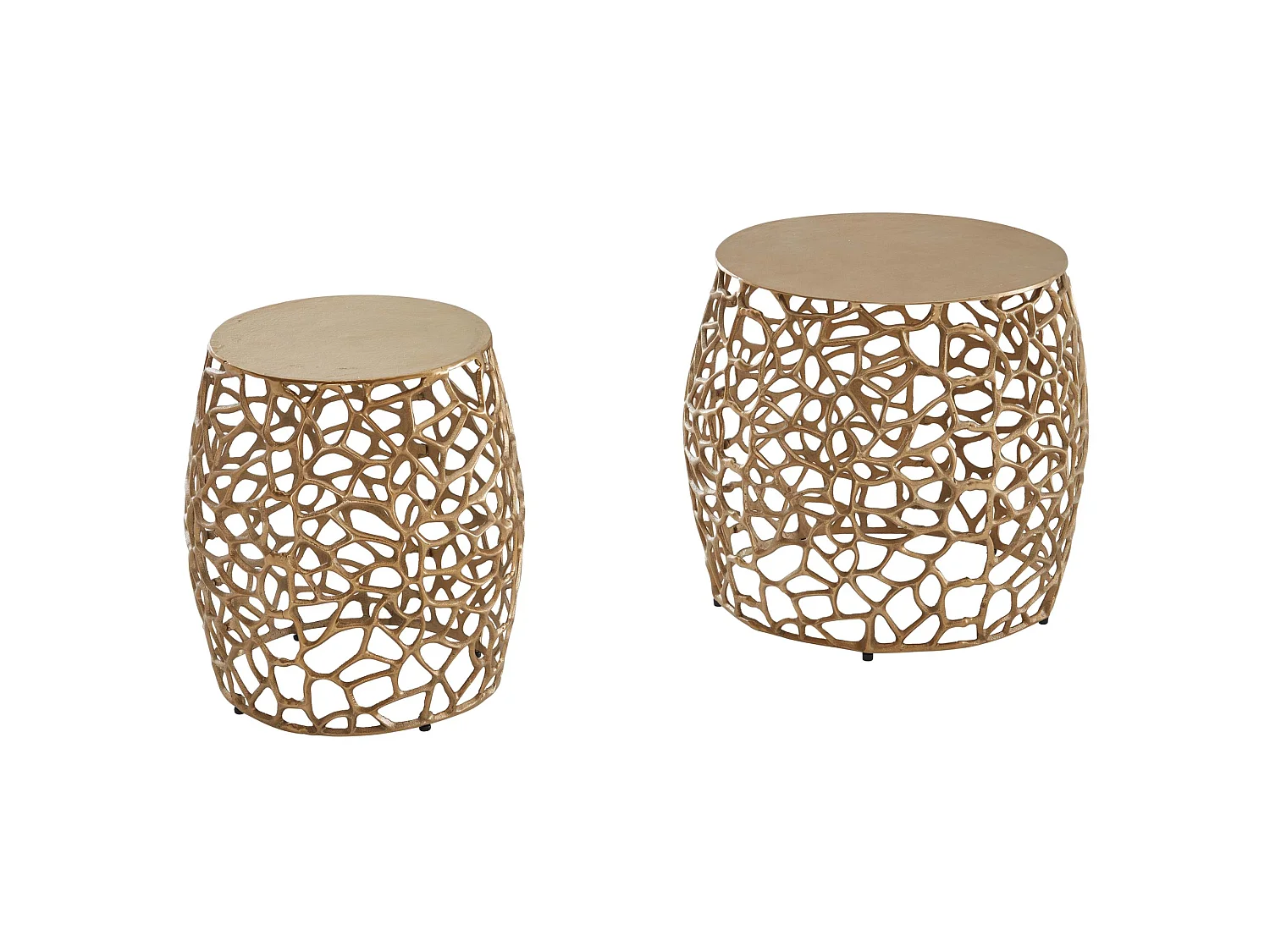 Table d'appoint Lot de 2 Petite Table Basse de Salon Ronde Moderne