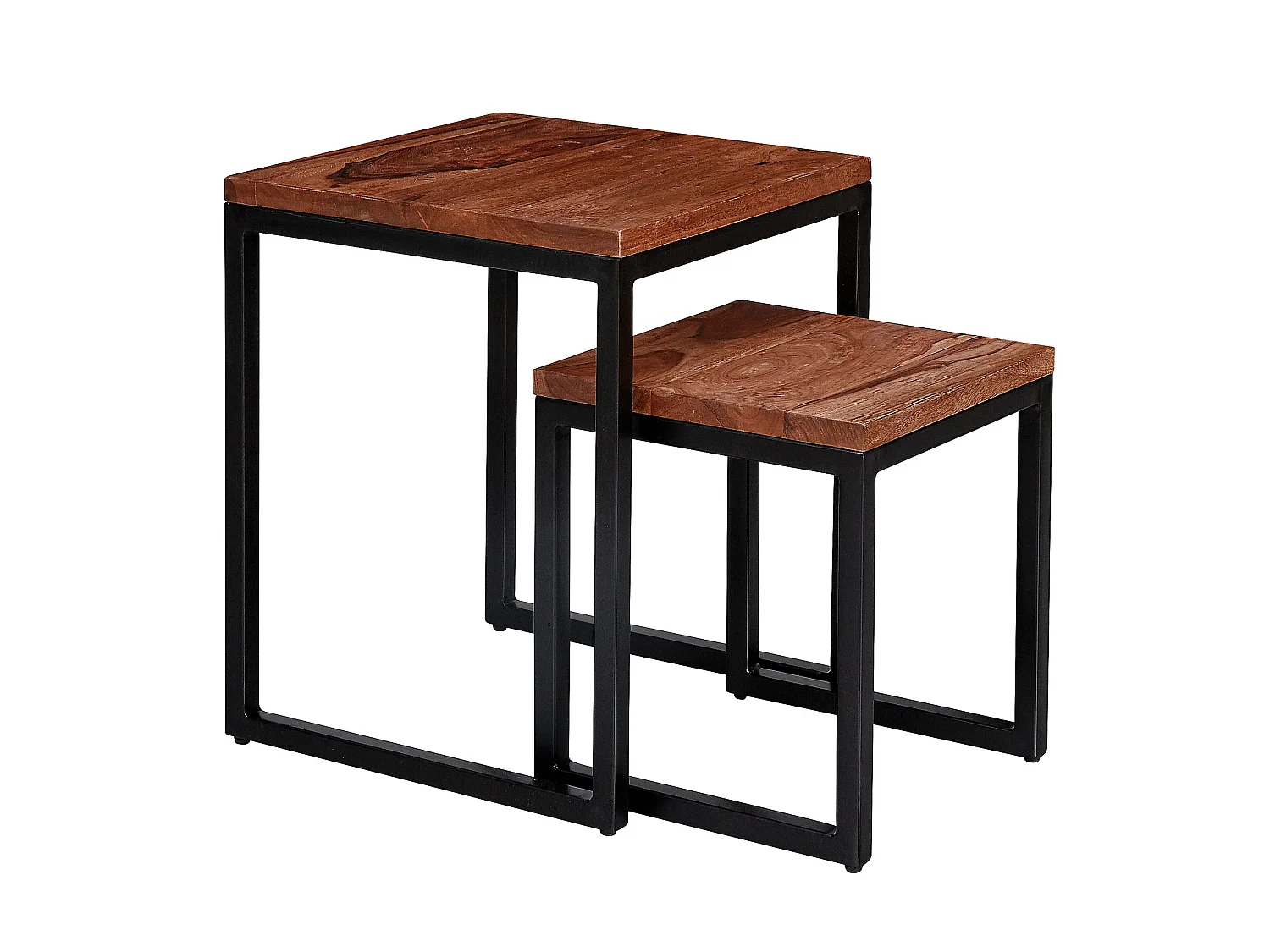 table gigogne table d'appoint table basse lot de 2 table de salon bois massif