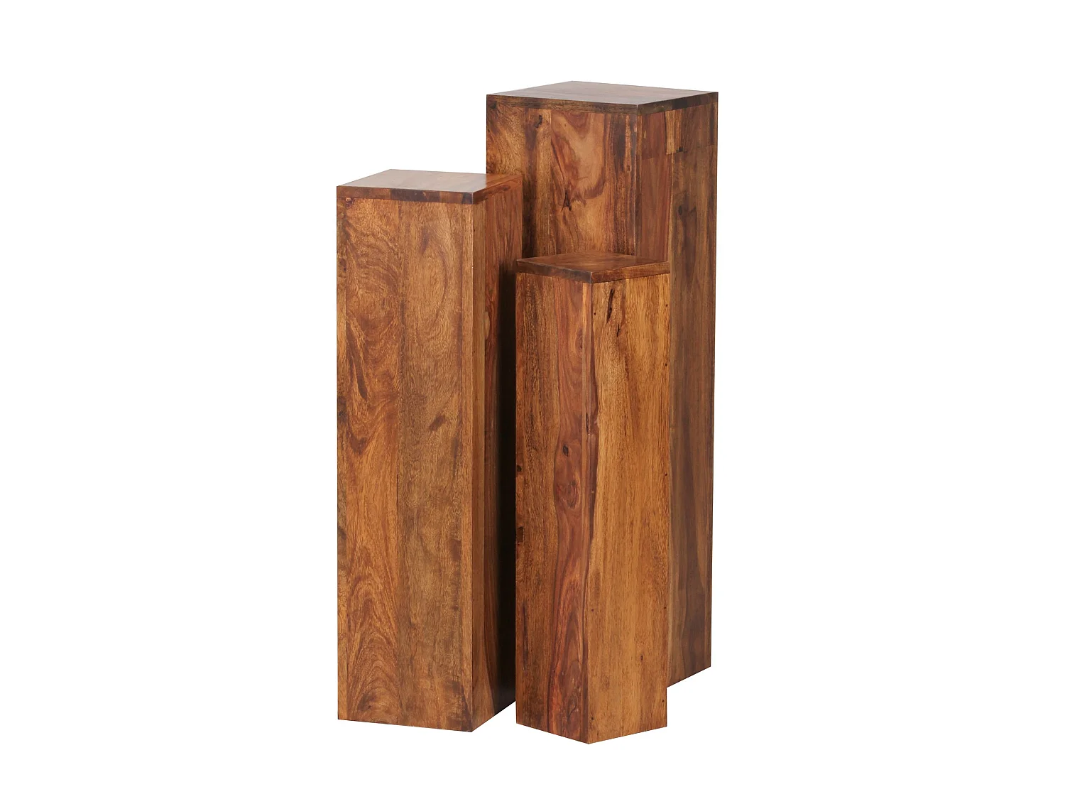 Tables gigogne Bois Massif Table d'appoint Lot de 3 Table Basse Ensemble
