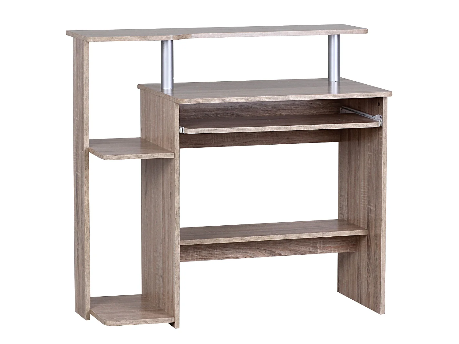 Scrivania Ufficio 94 x 90,5 x 48,5 cm Legno con Scaffali PC Cameretta