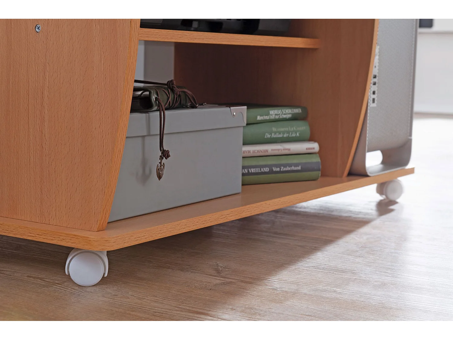 Scrivania Ufficio 90 x 71 x 50 cm Faggio Legno Tavolo con ruote Moderna