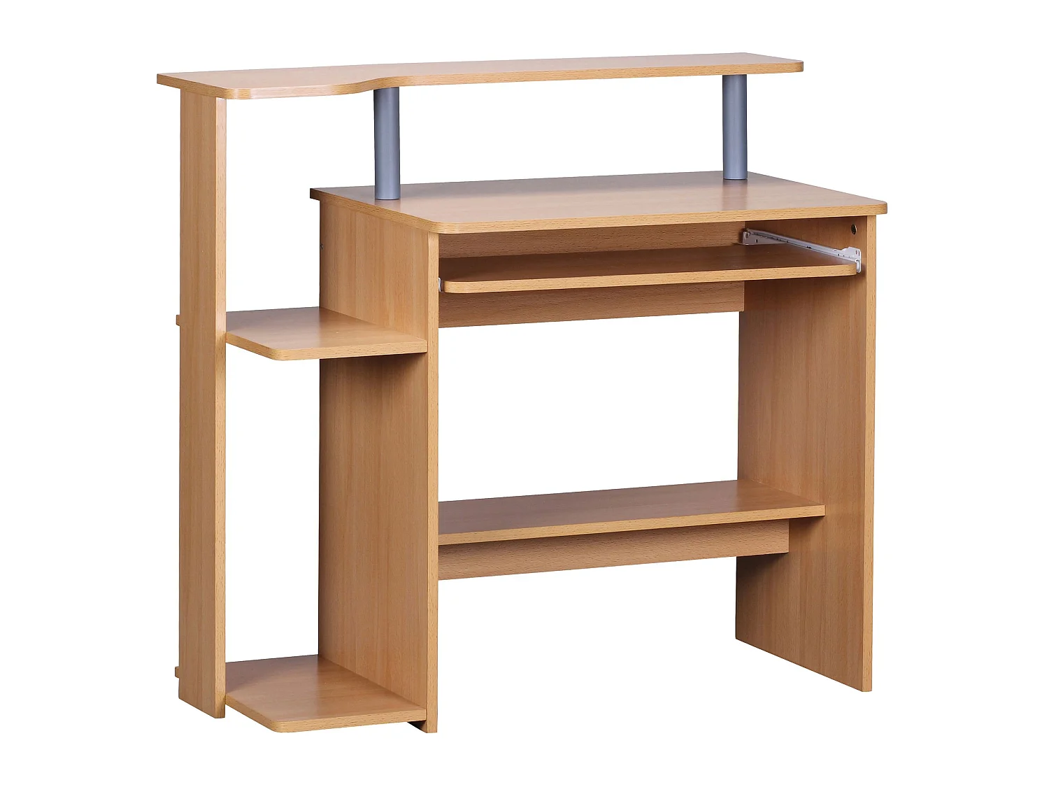 Computertisch 94x90,5x48,5 cm Schreibtisch Modern mit Tastaturauszug