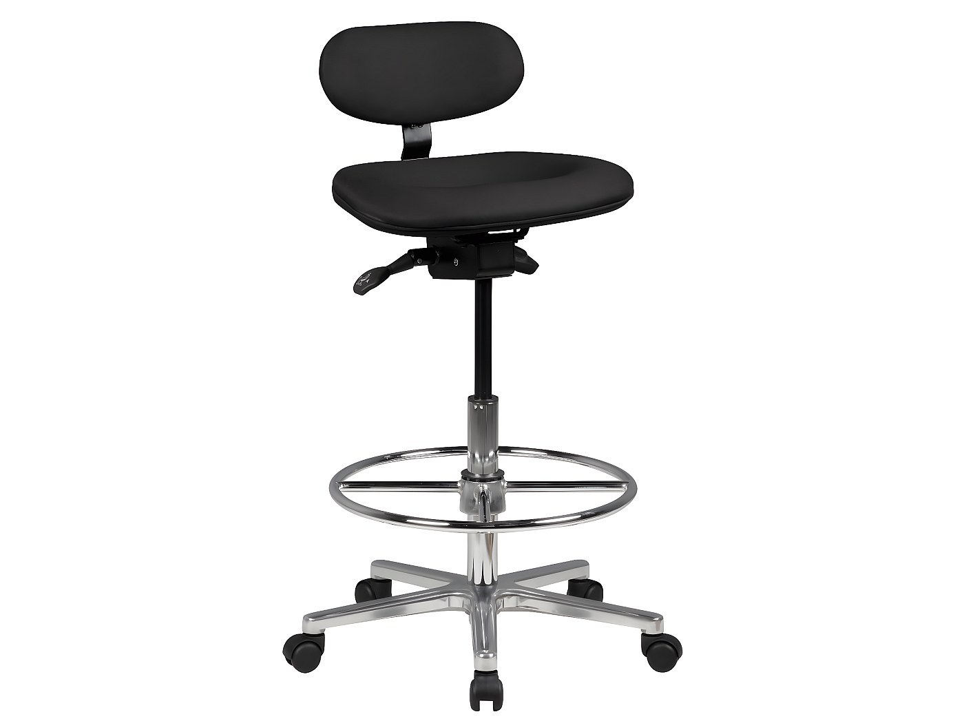 SONGMICS Sgabello Girevole Con Ruote, Altezza Regolabile 46-58 Cm, Sgabello Da Bar Imbottito Rivestito In Pu Sgabello Da Lavoro Per Studio Ufficio Salone Di Bellezza Grigio Tortora Ljb061g01 85234128