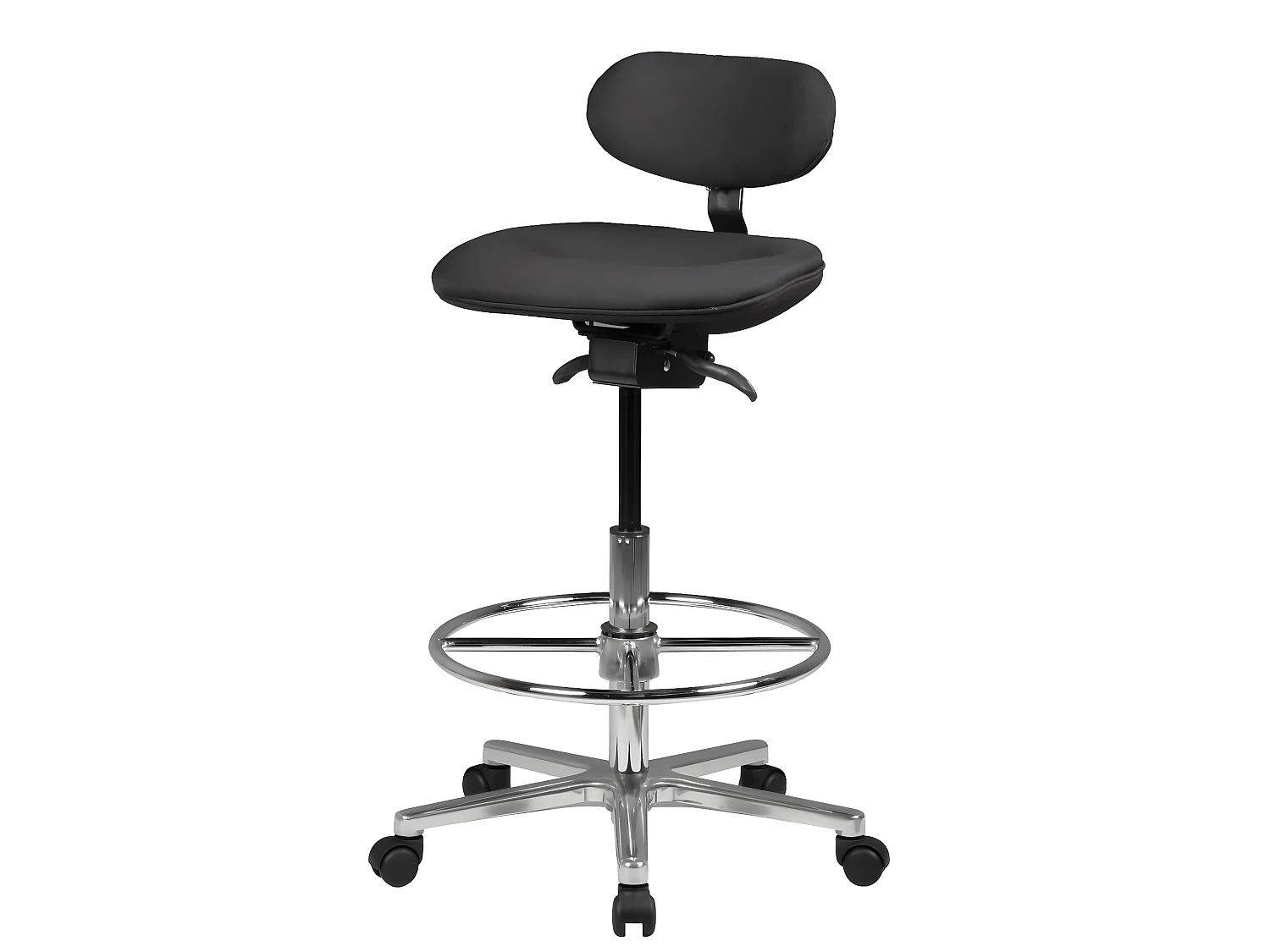 Design Tabouret à Roulettes Pivotant 360° Rembourré Tabouret de bureau