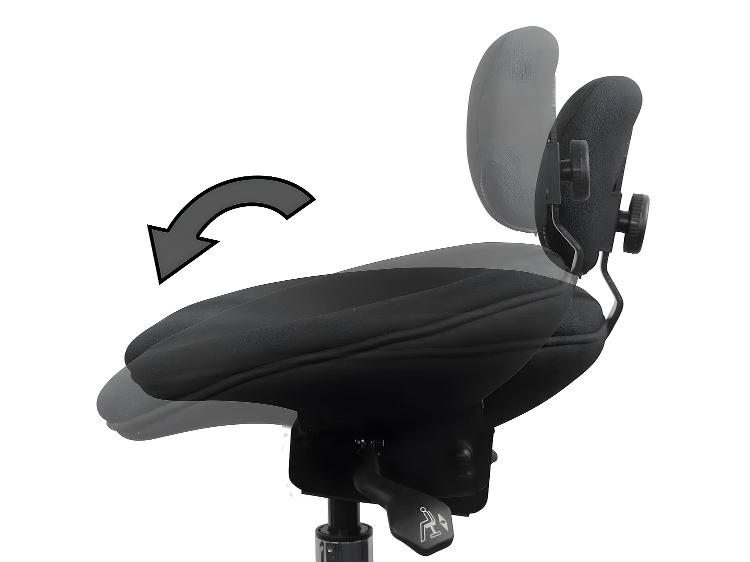 Design Tabouret à Roulettes Pivotant 360° Rembourré Tabouret de bureau