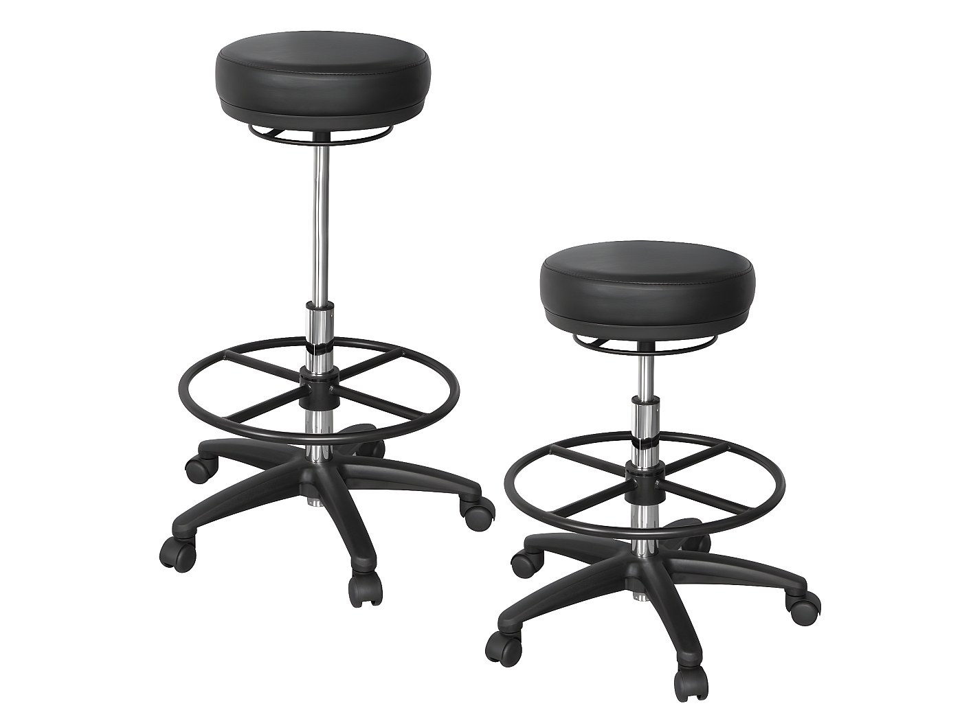 TRESKO Tabouret de Travail | Tabouret à roulettes avec Dossier