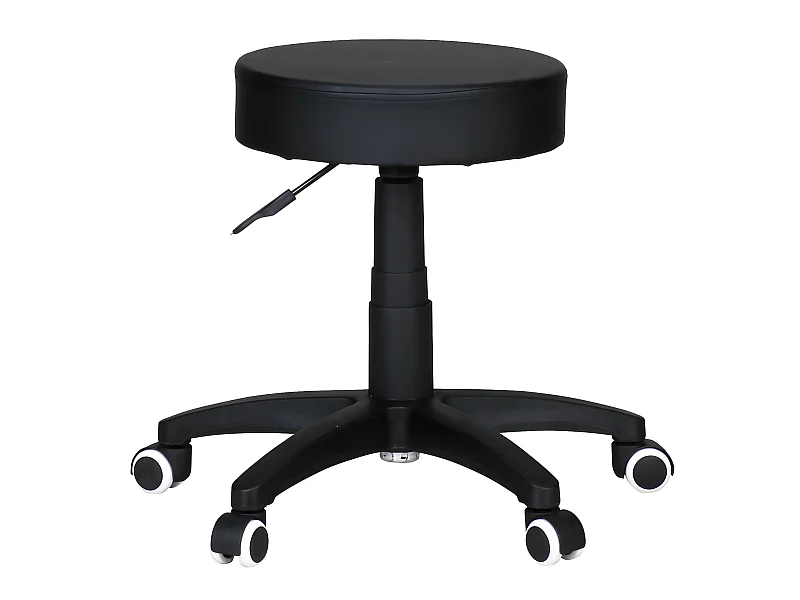 Sgabello da Lavoro con Ruote 44 - 55 cm Ecopelle Sgabello Girevole