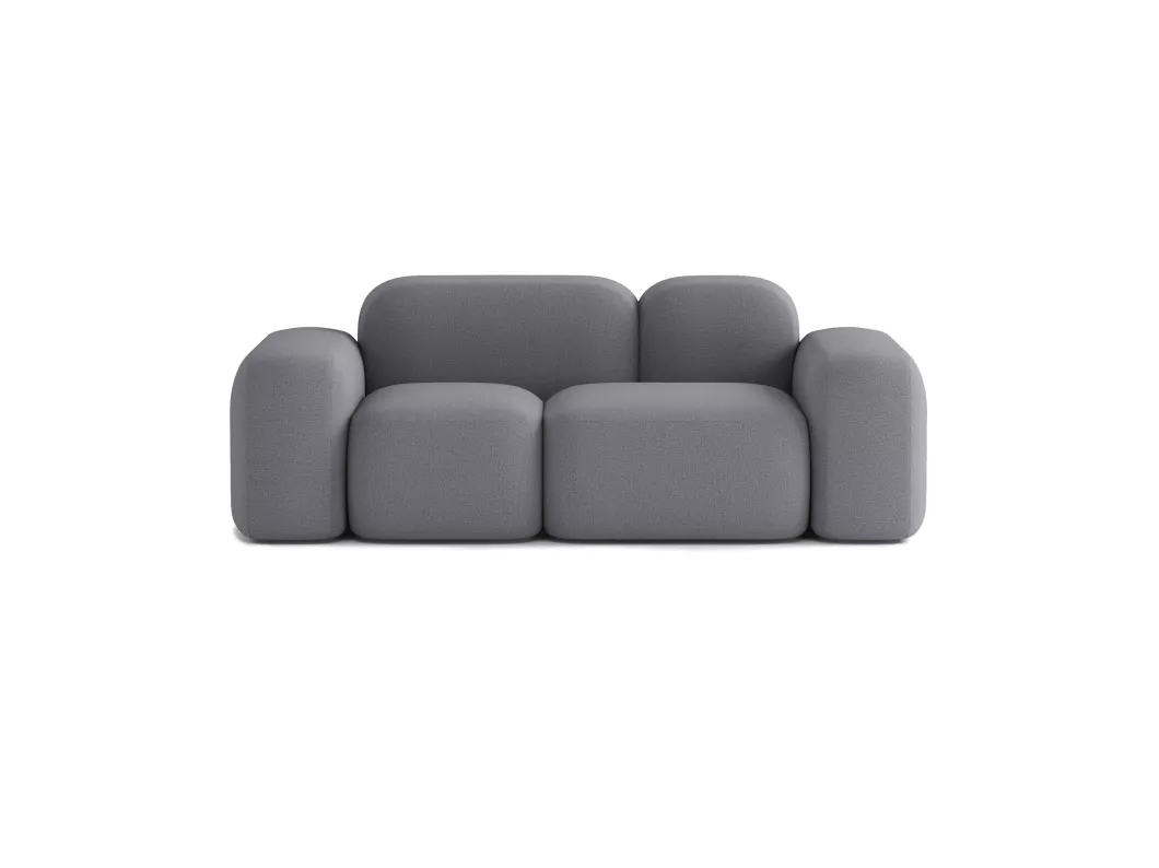 Kauf Unique Modulares 2-Sitzer-Sofa Max aus Stoff, dunkelgrau