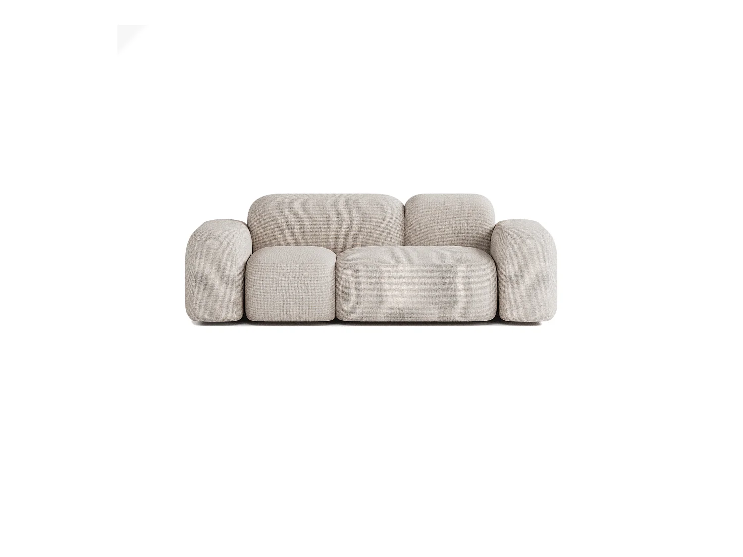 Canapé Max 2 Places en Tissu Beige
