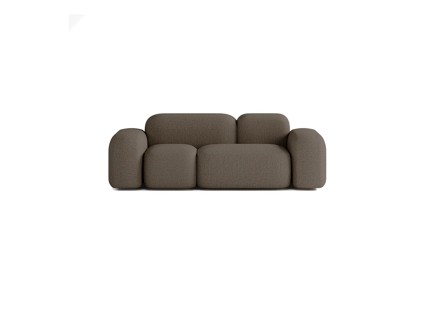 Canapé Max 2 Places en Tissu Marron