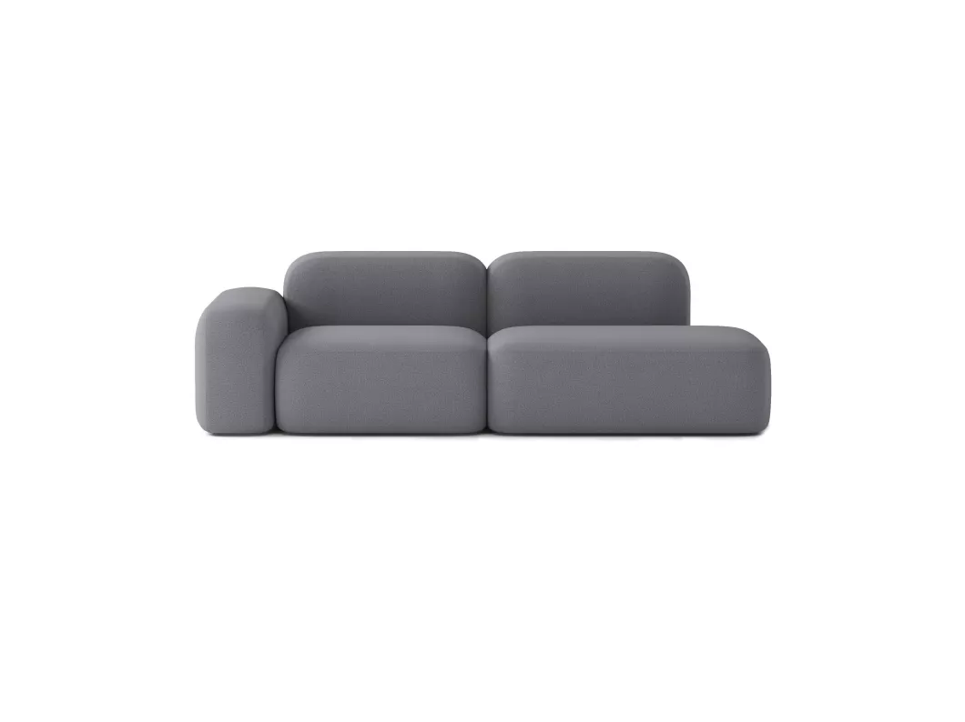 Kauf Unique Modulares 3-Sitzer-Sofa Max aus Stoff, dunkelgrau