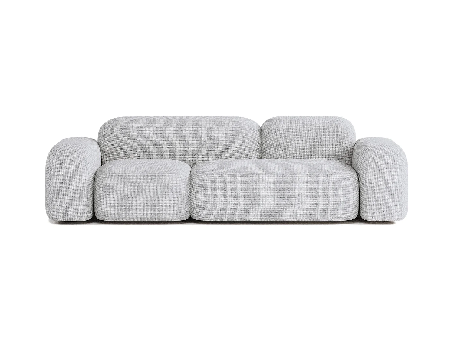 Canapé Max 3 Places en Tissu Gris Clair